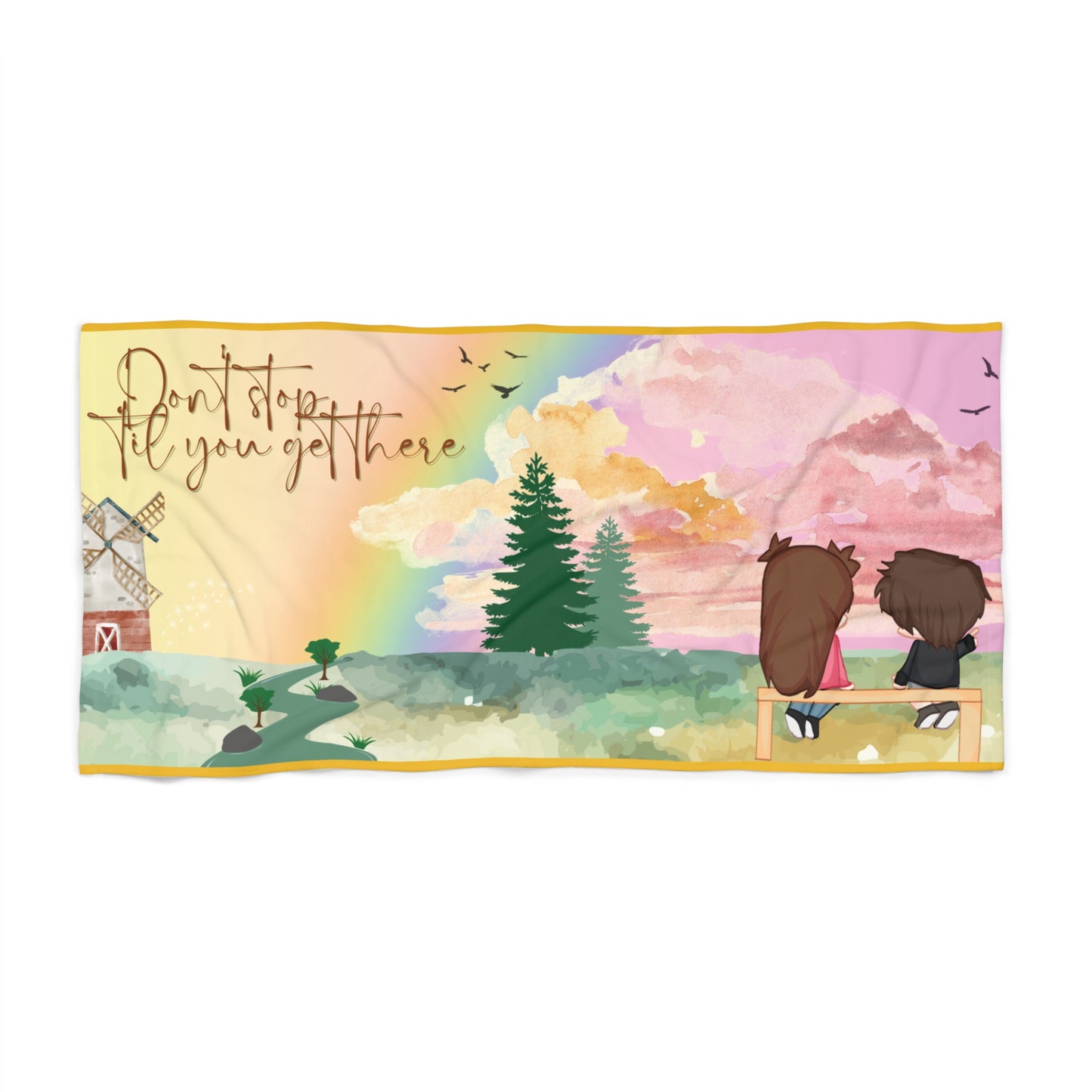 Sophie and Friends Beach Towel - "Don't Stop Til You Get There"