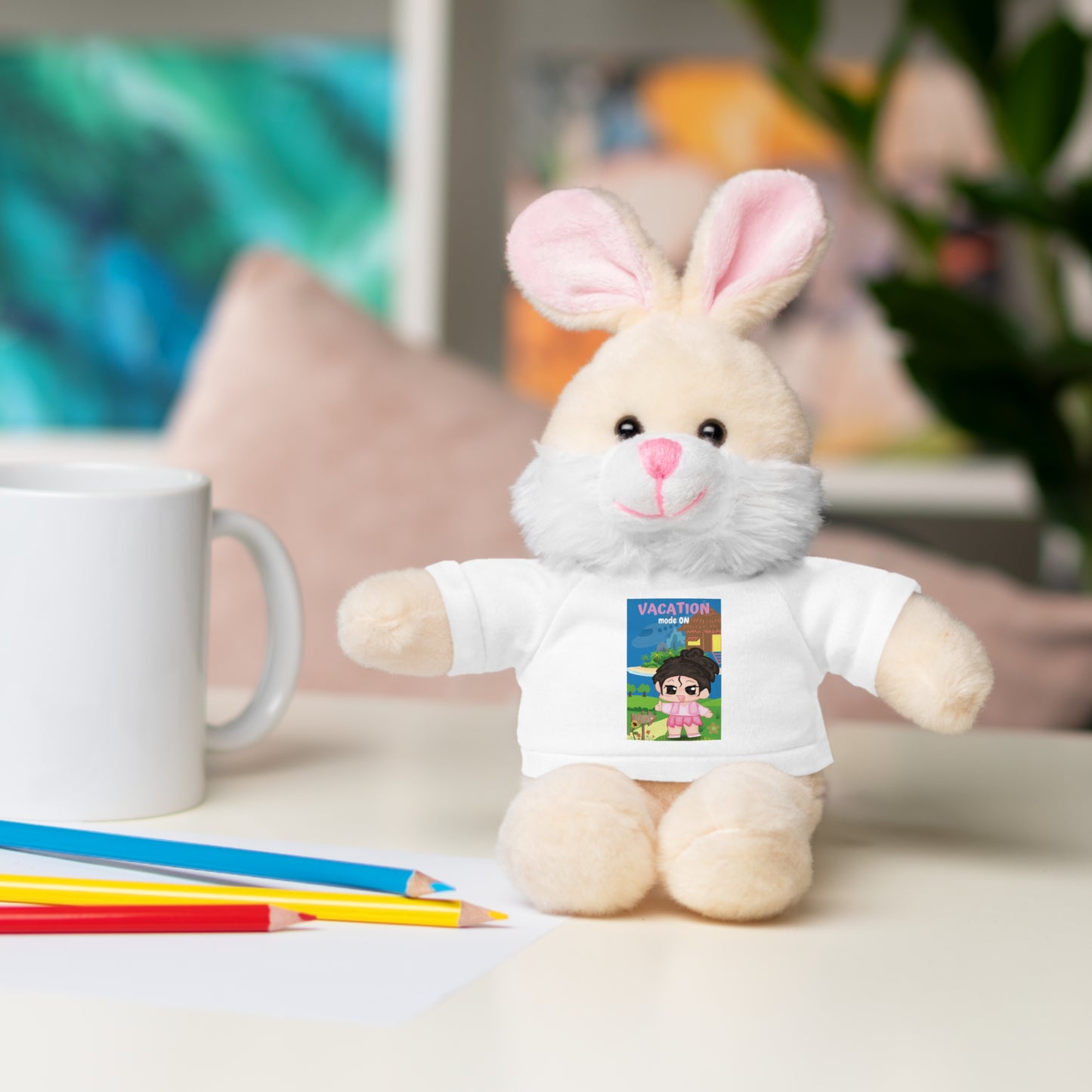 Sophie and Friends Stuffed Animals with Tee - "Vacation Mode"