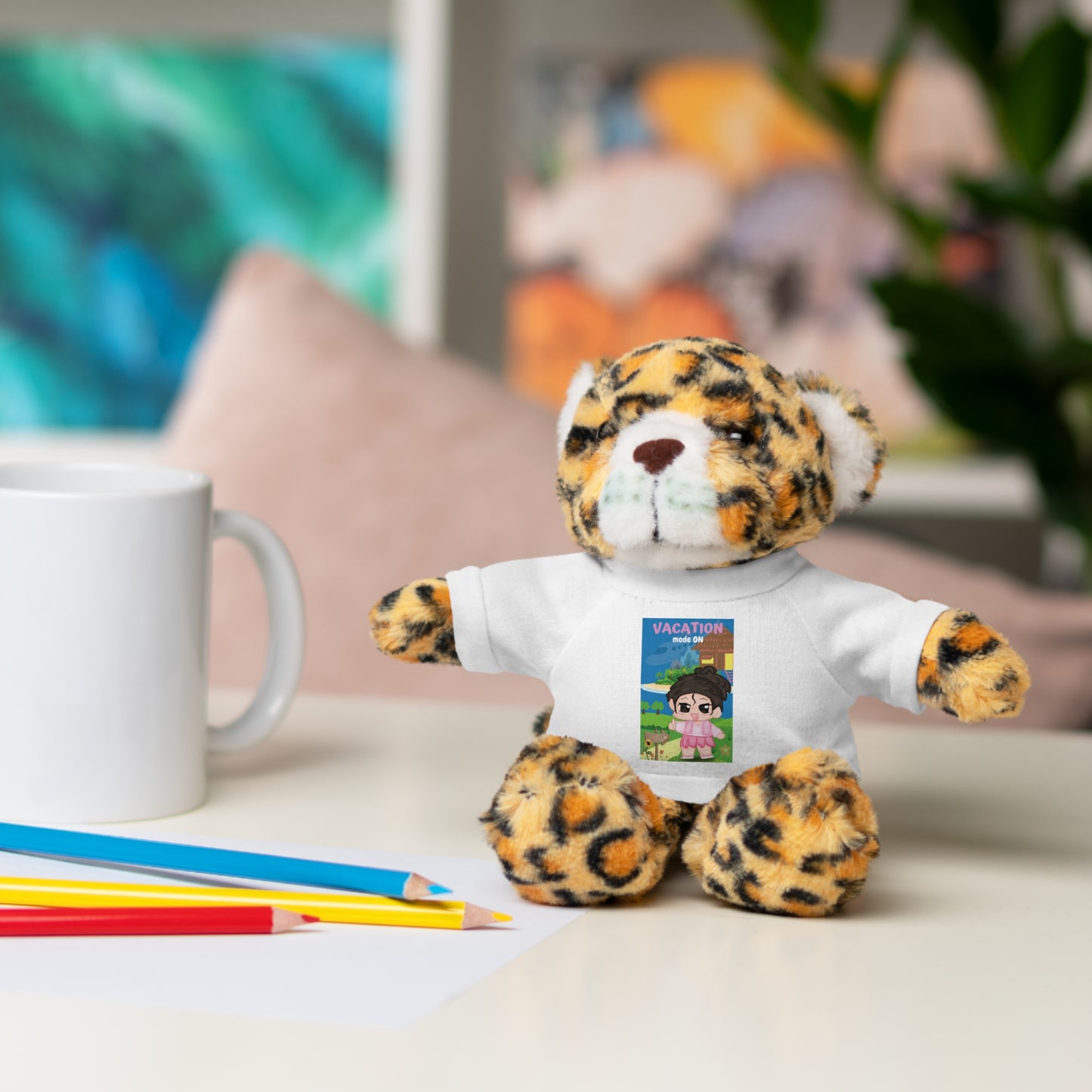 Sophie and Friends Stuffed Animals with Tee - "Vacation Mode"