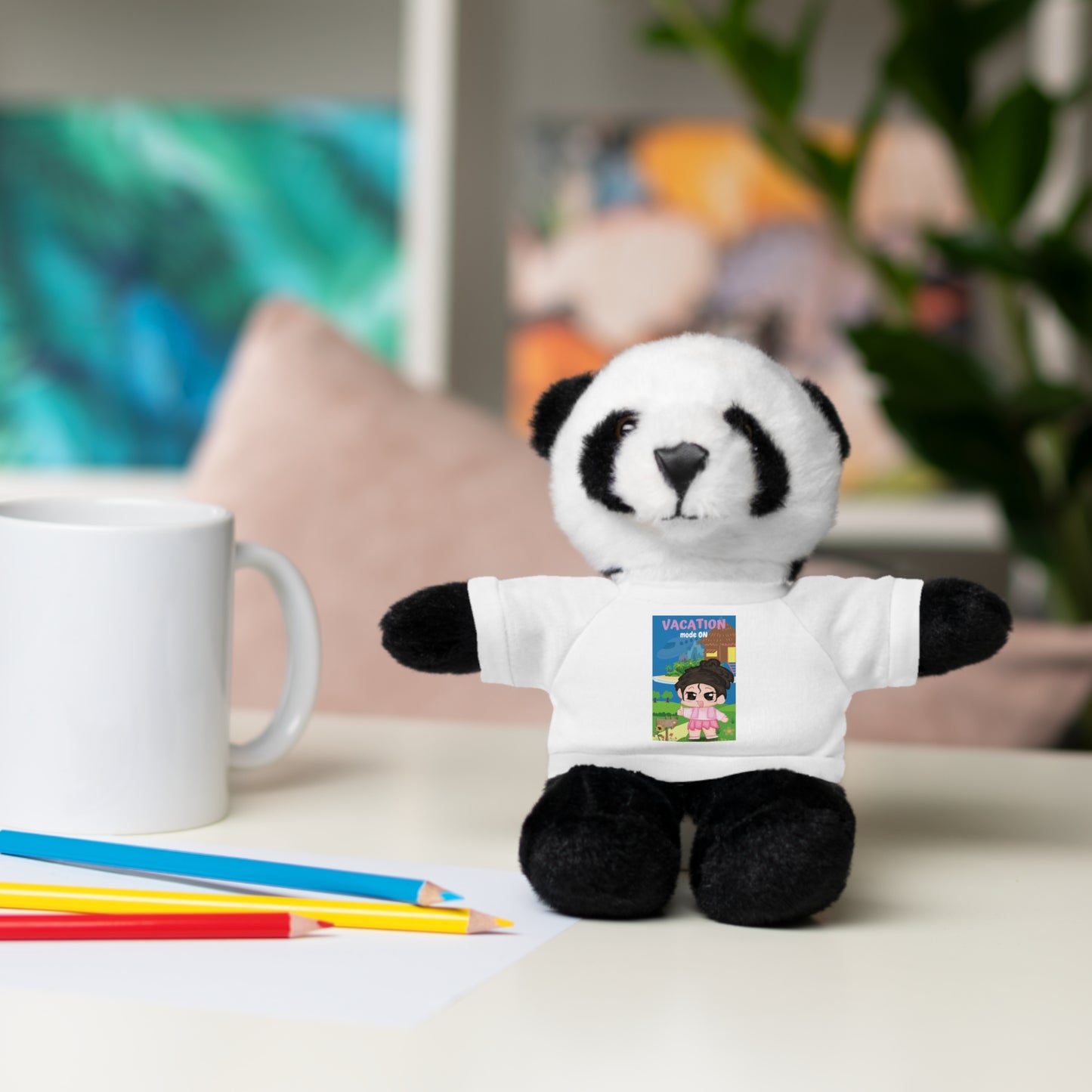 Sophie and Friends Stuffed Animals with Tee - "Vacation Mode"