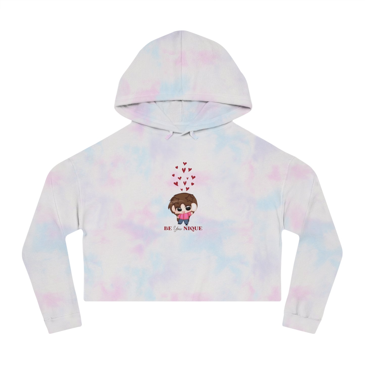 Sophie Cropped Hooded Sweatshirt - "Be You Nique"