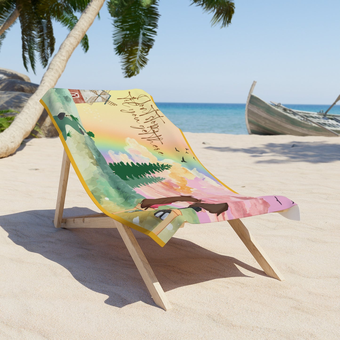 Sophie and Friends Beach Towel - "Don't Stop Til You Get There"
